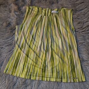 Calvin Klein Green Striped Women's Skirt